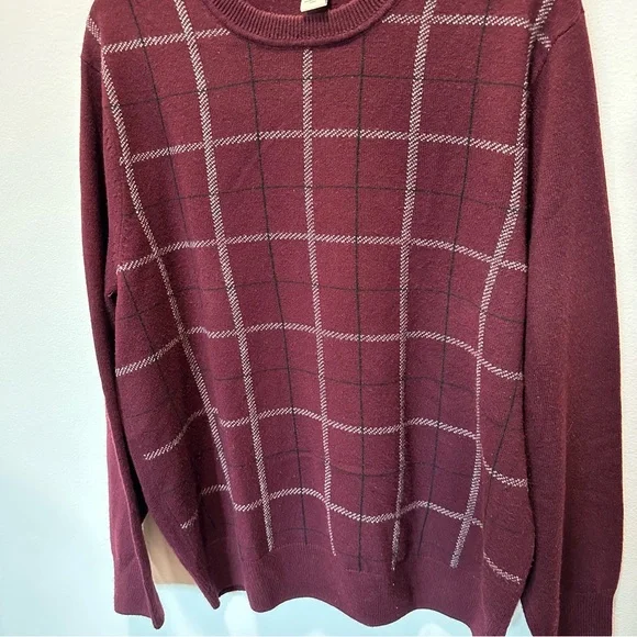 Dockers Men’s Size Large Comfort Touch Easy Care Burgundy Pullover Sweater - Picture 3 of 10